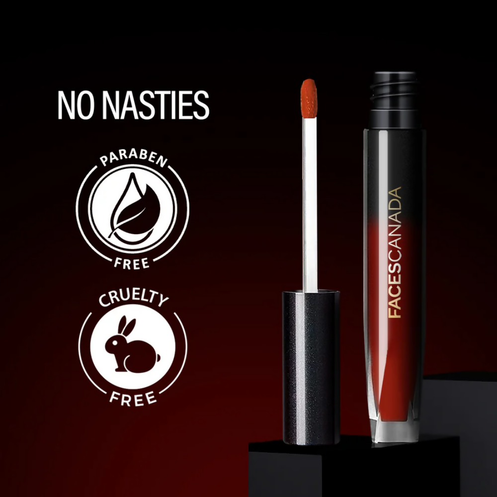 Faces Canada Comfy Silk Liquid Lipstick - Achiever Red 09