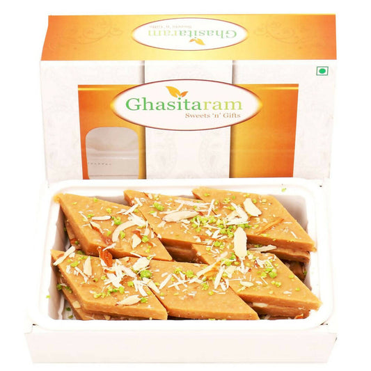 Ghasitaram Jaggery (Gud) Kaju Katli Sweets 