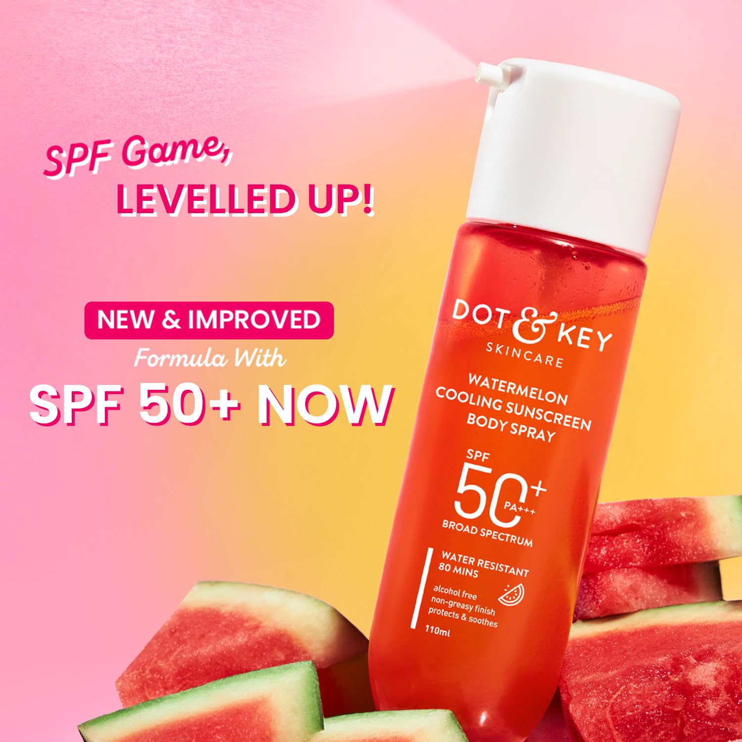 Dot & Key Watermelon Cooling Sunscreen Body Spray SPF 40 Pa+++
