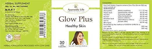 Ayurvedic Life Glow Plus Healthy Skin Capsules - Grab2buy