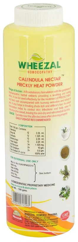 Wheezal Calendula Nectar Prickly Heat Homoeo Cool Powder - Grab2buy