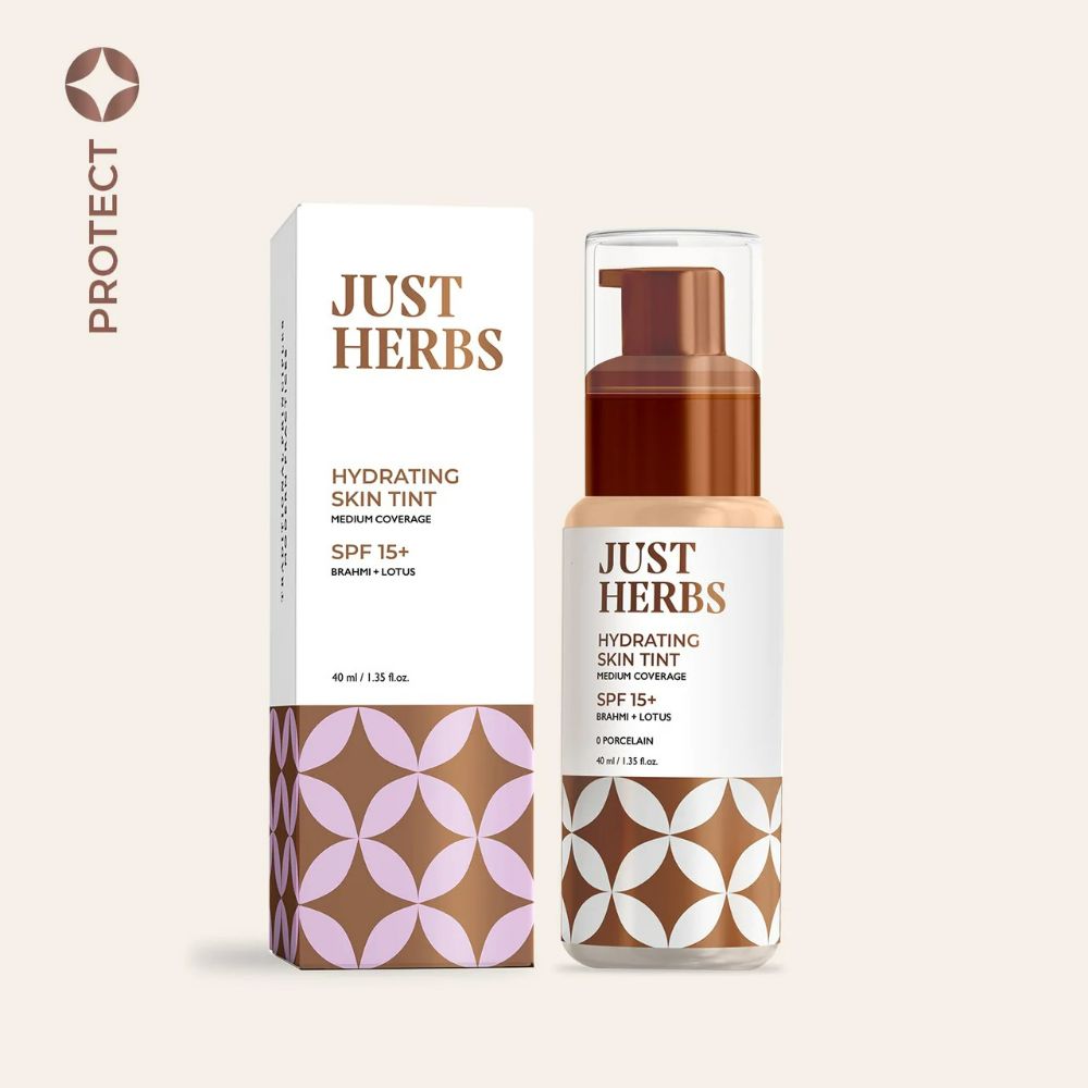 Just Herbs Herb Enriched Skin Tint Medium Coverage Broad-Spectrum Sun Protection - Porcelain | Grab2Buy