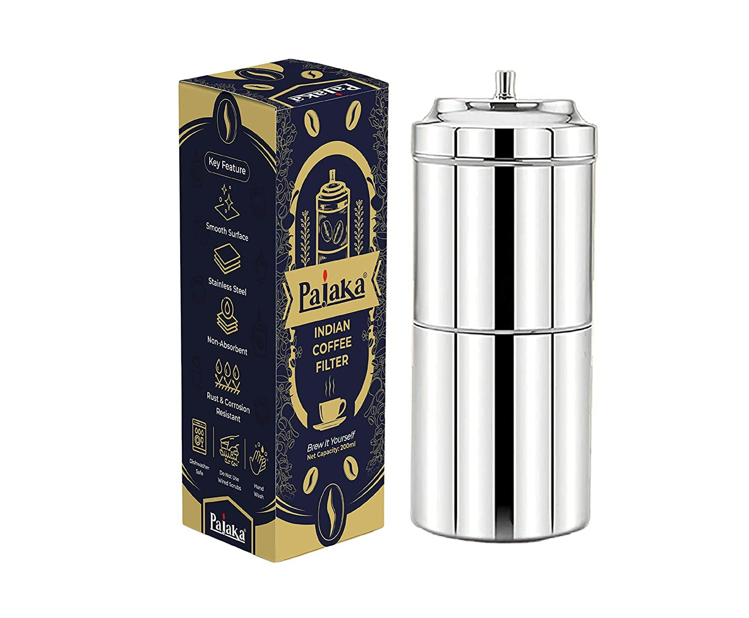 Pajaka South Indian Coffee Filter Stainless Steel Non-Electric Machine Small Size | Grab2Buy