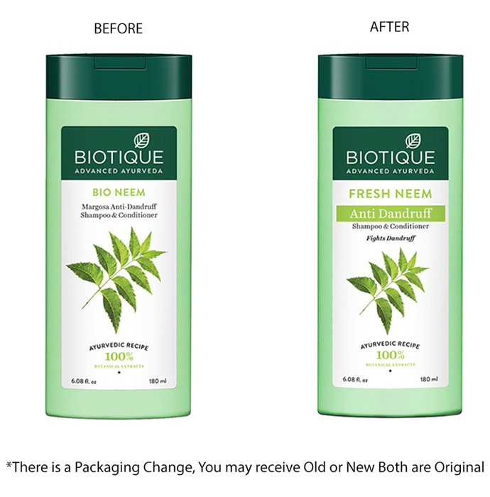 Biotique Bio/Fresh Neem Anti Dandruff Shampoo & Conditioner - Grab2buy