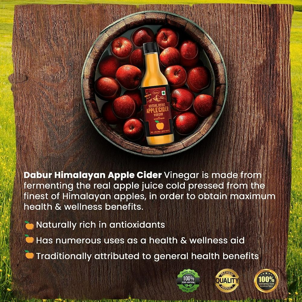 Dabur Himalayan Organic Apple Cider Vinegar with Mother Of Vinegar 