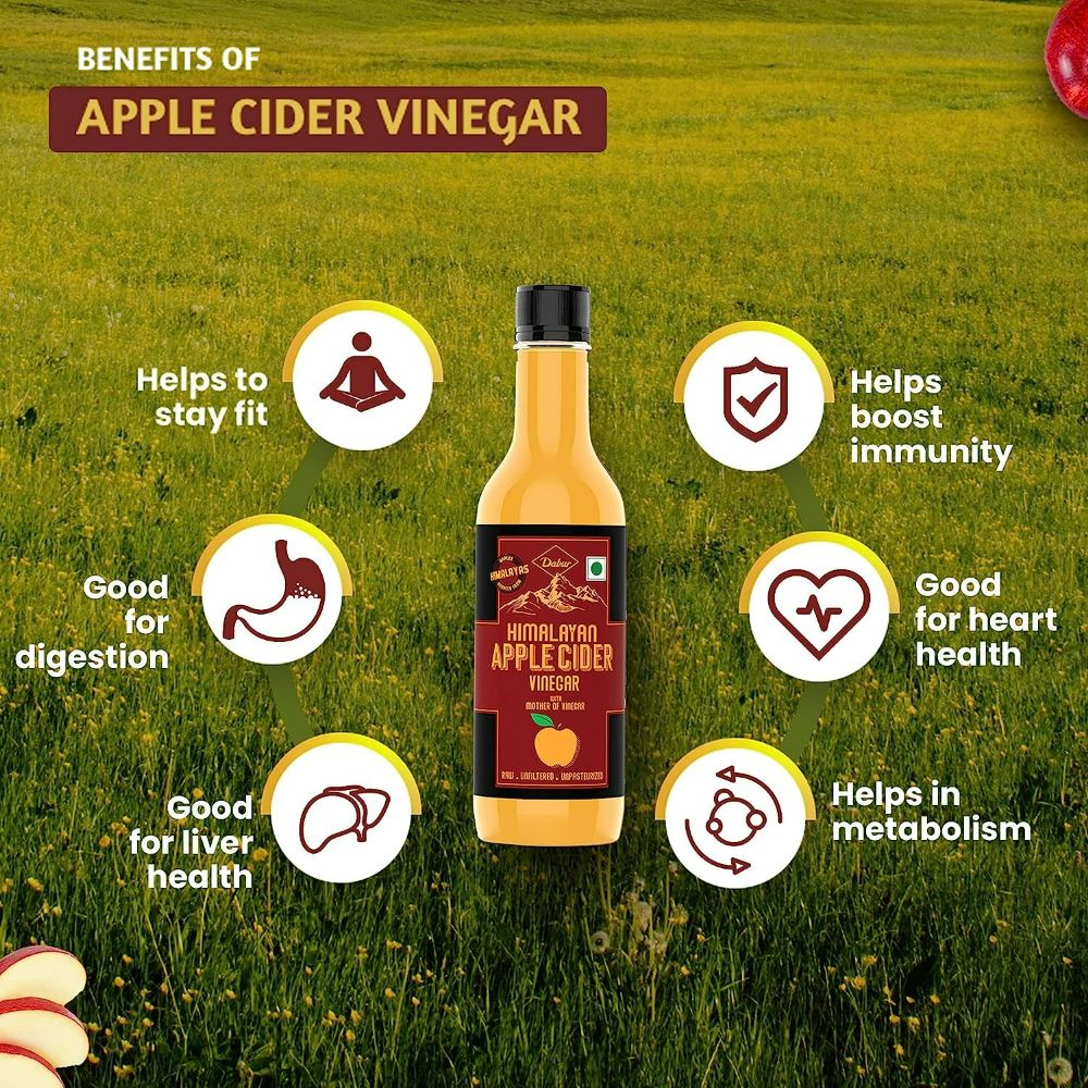 Dabur Himalayan Organic Apple Cider Vinegar with Mother Of Vinegar 
