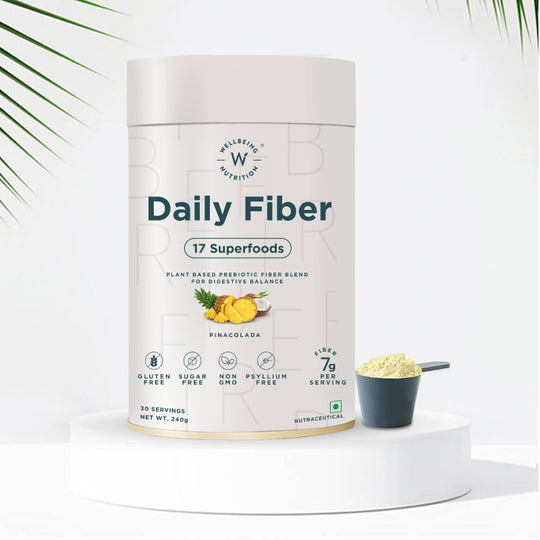 Wellbeing Nutrition Daily Fiber Powder-Pina Colada Flavor  Grab2Buy Wellbeing Nutrition Grab2Buy