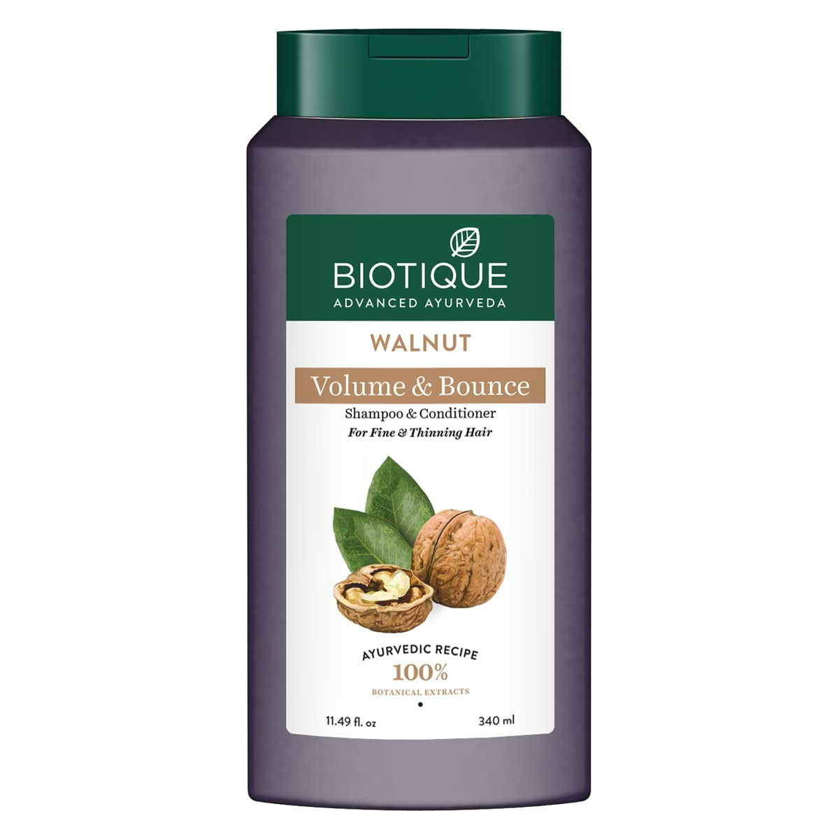 Biotique Advanced Ayurveda Bio Walnut Bark Volumizing Shampoo For Fine & Thinning Hair - Grab2buy