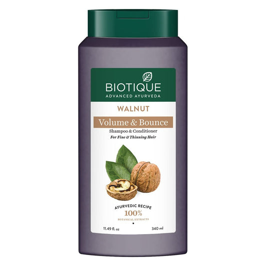 Biotique Advanced Ayurveda Bio Walnut Bark Volumizing Shampoo For Fine & Thinning Hair - Grab2buy