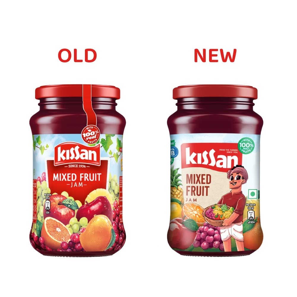 Kissan Mixed Fruit Jam With Fruit Ingredients 