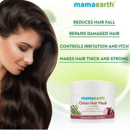 Mamaearth Onion Hair Mask For Hairfall Control - Grab2buy