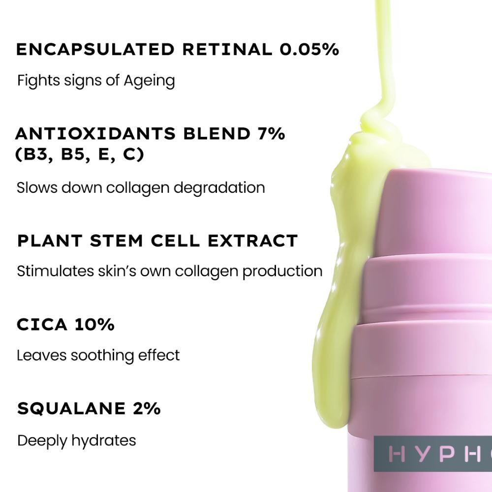 Hyphen By Kriti Sanon 0.1% Retinal Reset Serum Pro Anti Ageing Face Serum, Reduces Fine Lines & Wrinkles, Boosts Collagen 