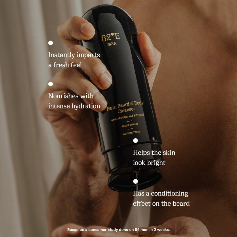 82°E By Deepika Padukone Face, Beard and Body Cleanser - Fresh Citrus 