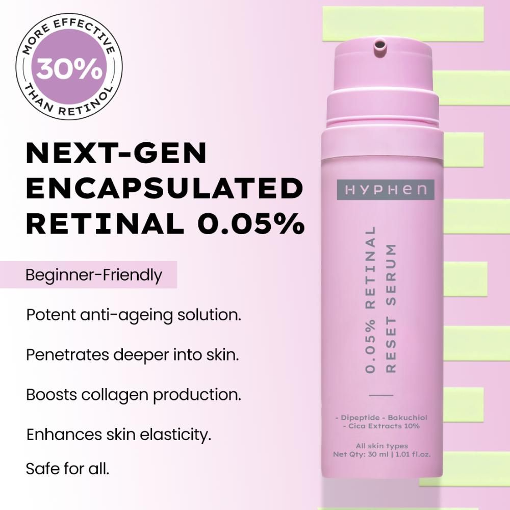 Hyphen By Kriti Sanon 0.05% Retinal Reset Serum, Boosts Collagen, Reduces Wrinkles 