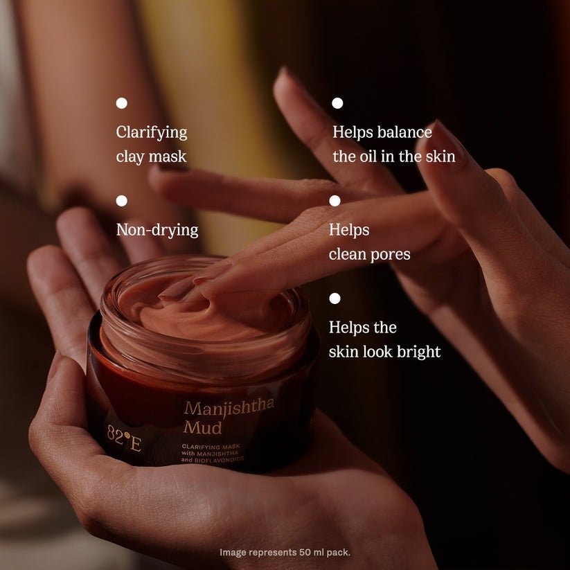82°E By Deepika Padukone Manjishtha Mud Clarifying Mask, Cleans Pores, Removes Excess Oil 
