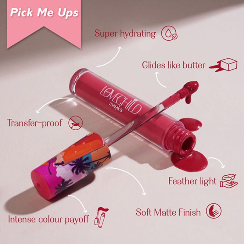 LoveChild By Masaba Gupta Mamma Mia Lush-Matte Lip Creme - Gulabi Rum Punch 