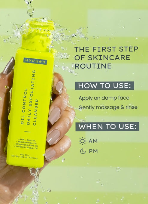 Hyphen By Kriti Sanon Oil Control Daily Exfoliating Cleanser - Grab2buy