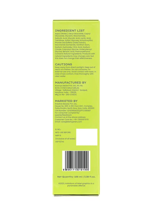 Hyphen By Kriti Sanon Oil Control Daily Exfoliating Cleanser - Grab2buy