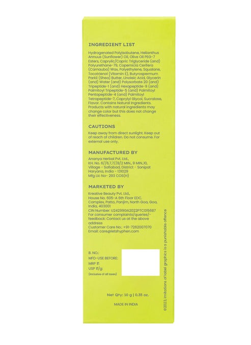 Hyphen By Kriti Sanon Vitamin Infused Peptide Lip Balm - Vanilla - Grab2buy