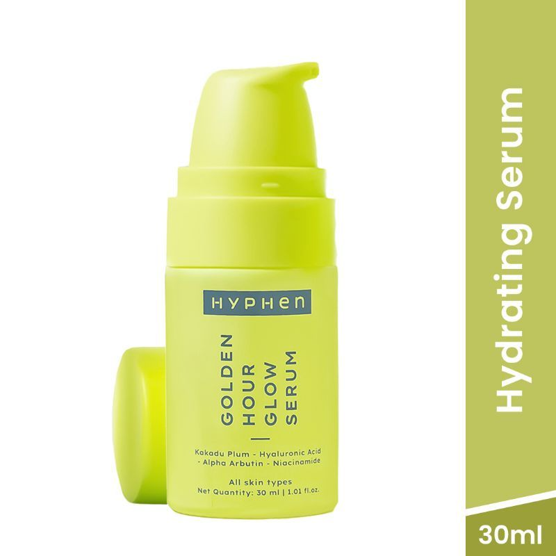 Hyphen By Kriti Sanon Golden Hour Glow Serum With Niacinamide, Alpha Arbutin, Hyaluronic Acid & Kakadu Plum, For Men & Women 