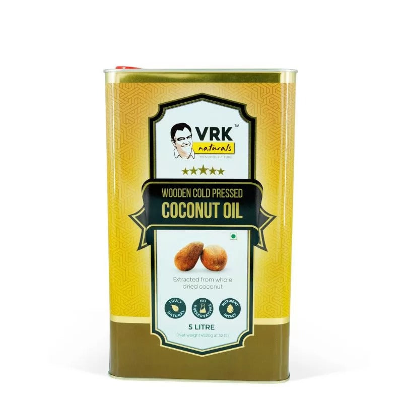 Vrk Naturals Wooden Cold Pressed Coconut Oil 