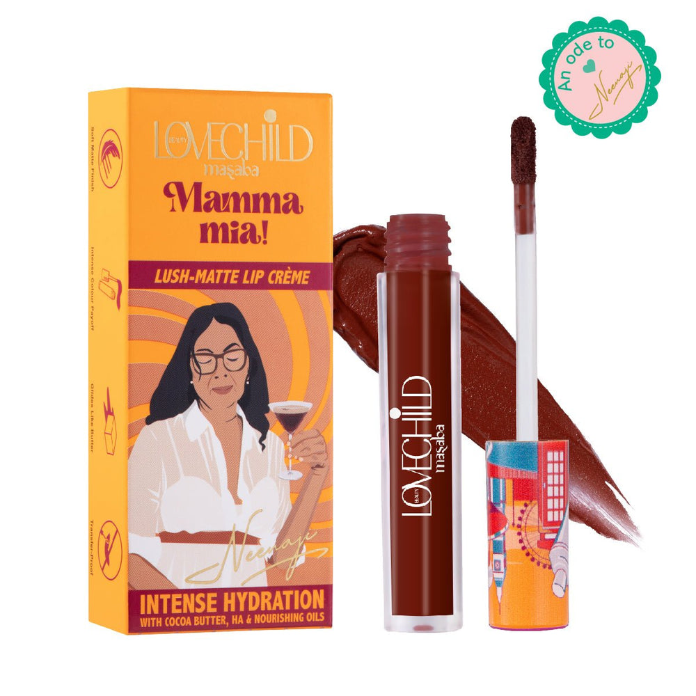 LoveChild By Masaba Gupta Mamma Mia Lush-Matte Lip Creme - Kapi Martini 
