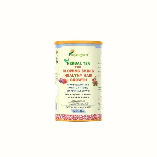 Teja Organics Skin Glow & Hair Growth Herbal Tea  Grab2Buy Teja Organics Grab2Buy