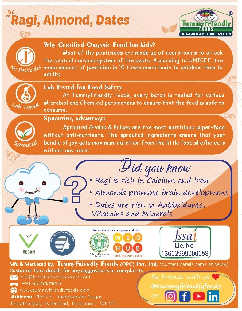 TummyFriendly Foods Organic Millet Khichdi Mix With Vegetables for Toddler Cereal  Grab2Buy TummyFriendly Foods Grab2Buy
