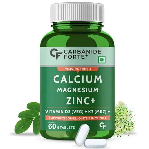 Carbamide Forte Calcium + Magnesium + Zinc + Vitamin D, K2, & B12 Tablets 