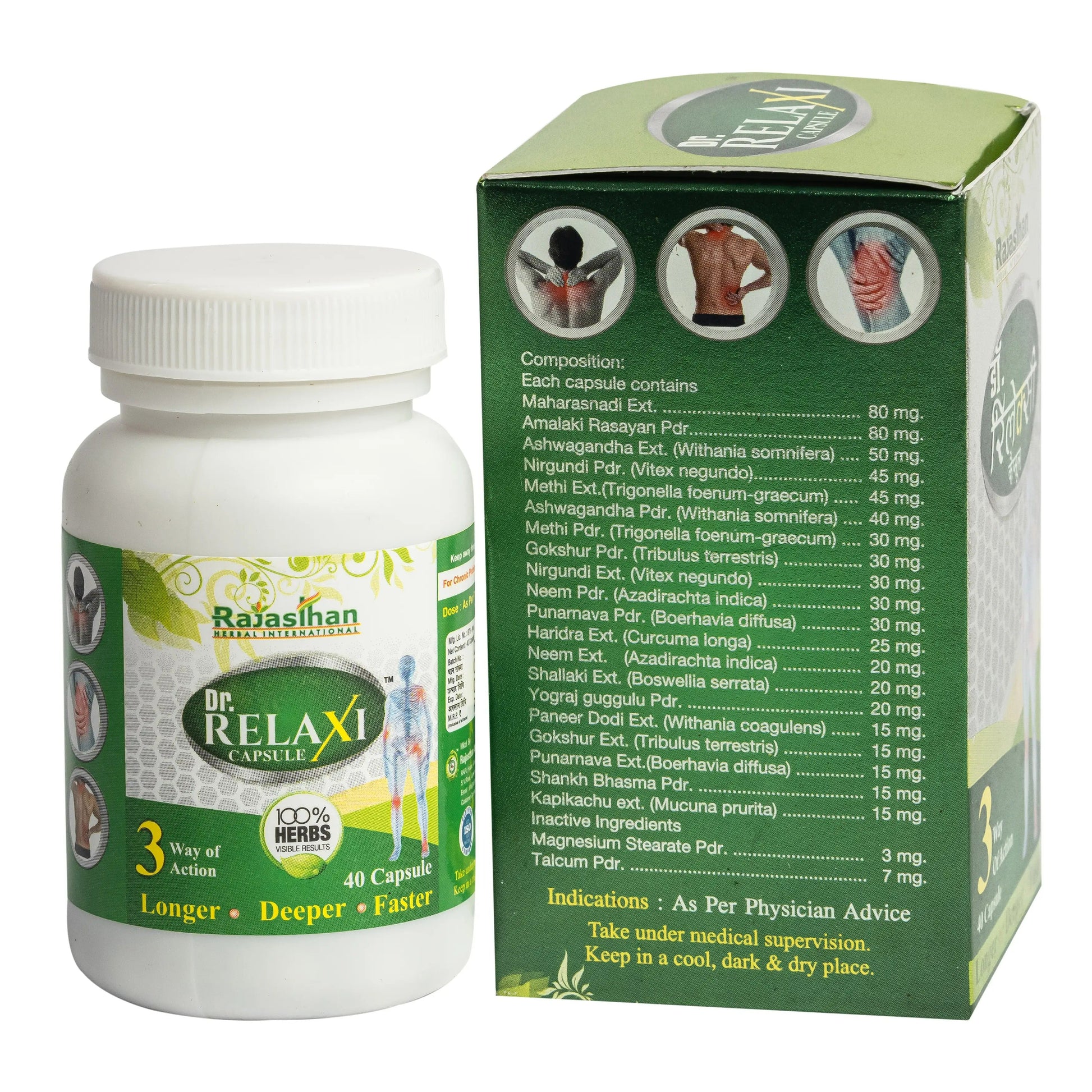 Dr Relaxi Herbal Capsules for Joints Pain and Arthritis - Grab2buy