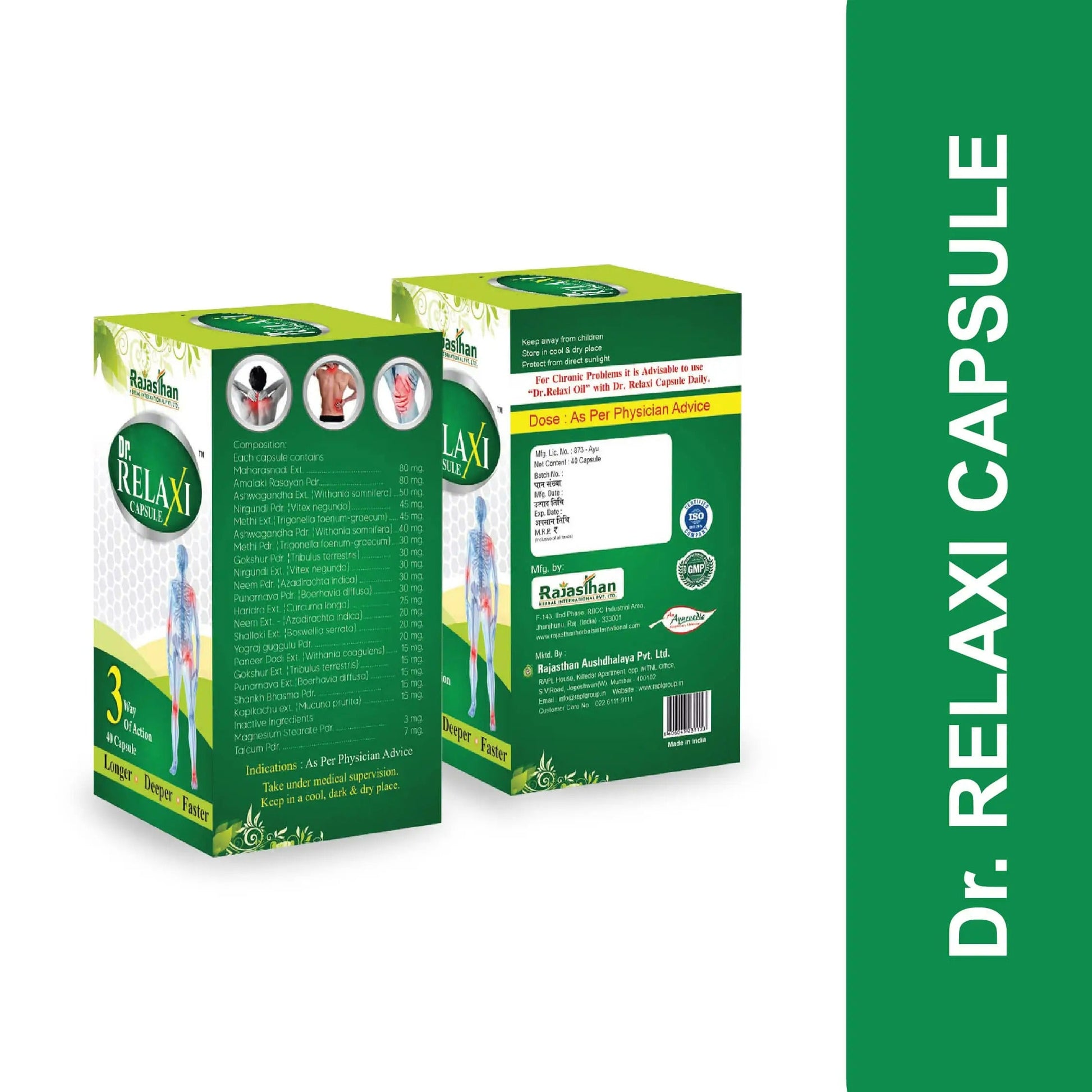 Dr Relaxi Herbal Capsules for Joints Pain and Arthritis - Grab2buy