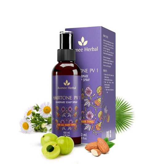 Avimee Herbal Keshpallav Hair Oil & Hairtone PV 1 Scalp Spray Combo - Grab2buy