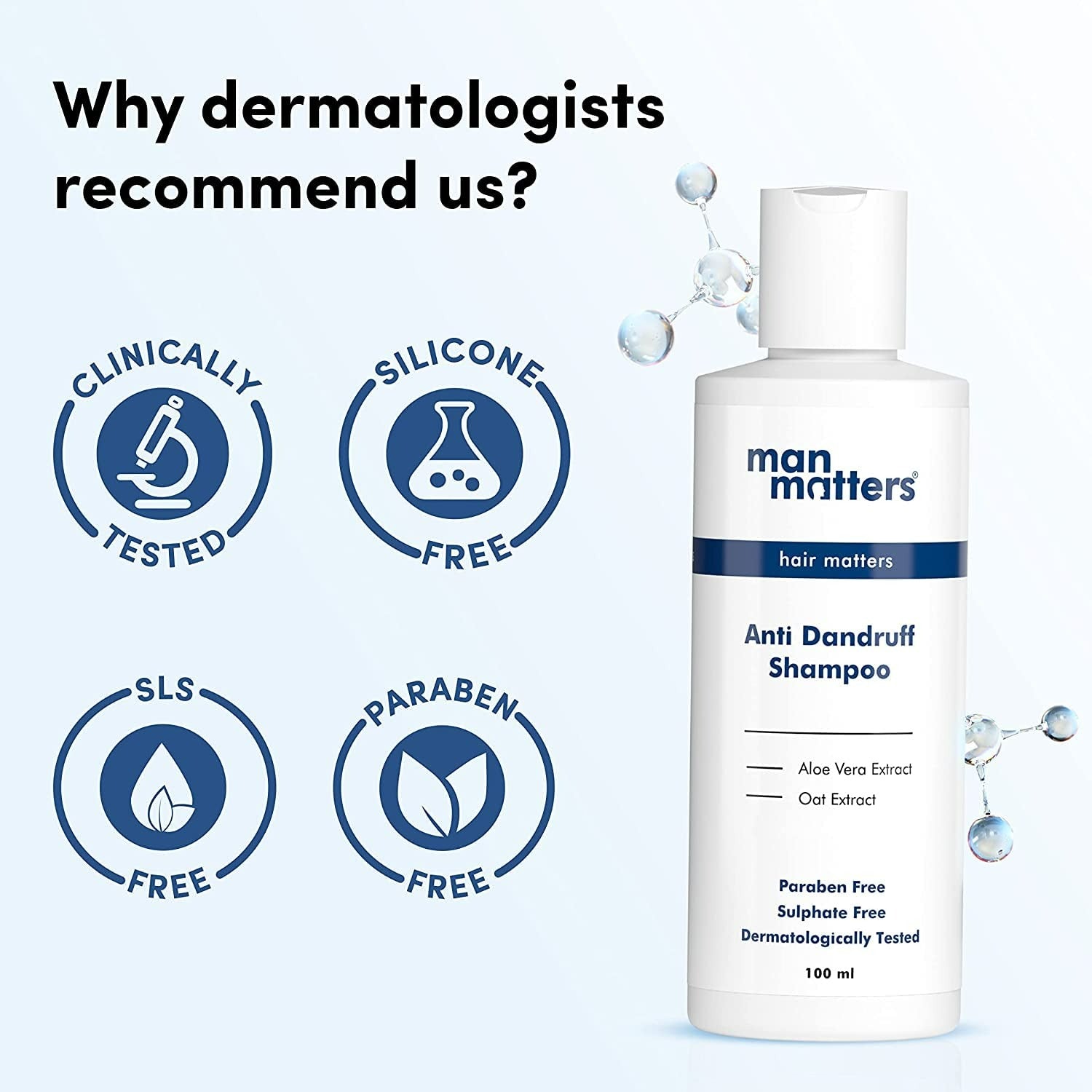 Man Matters 2% Ketoconazole Anti Dandruff Shampoo - Grab2buy