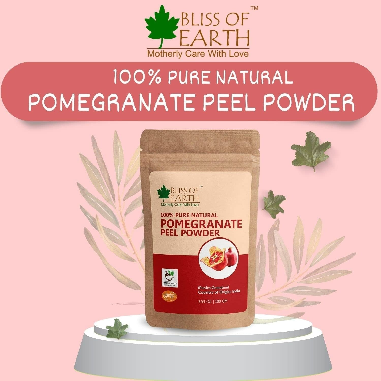 Bliss of Earth Certified Organic Pomegranate Peel Powder  Grab2Buy Bliss of Earth Grab2Buy