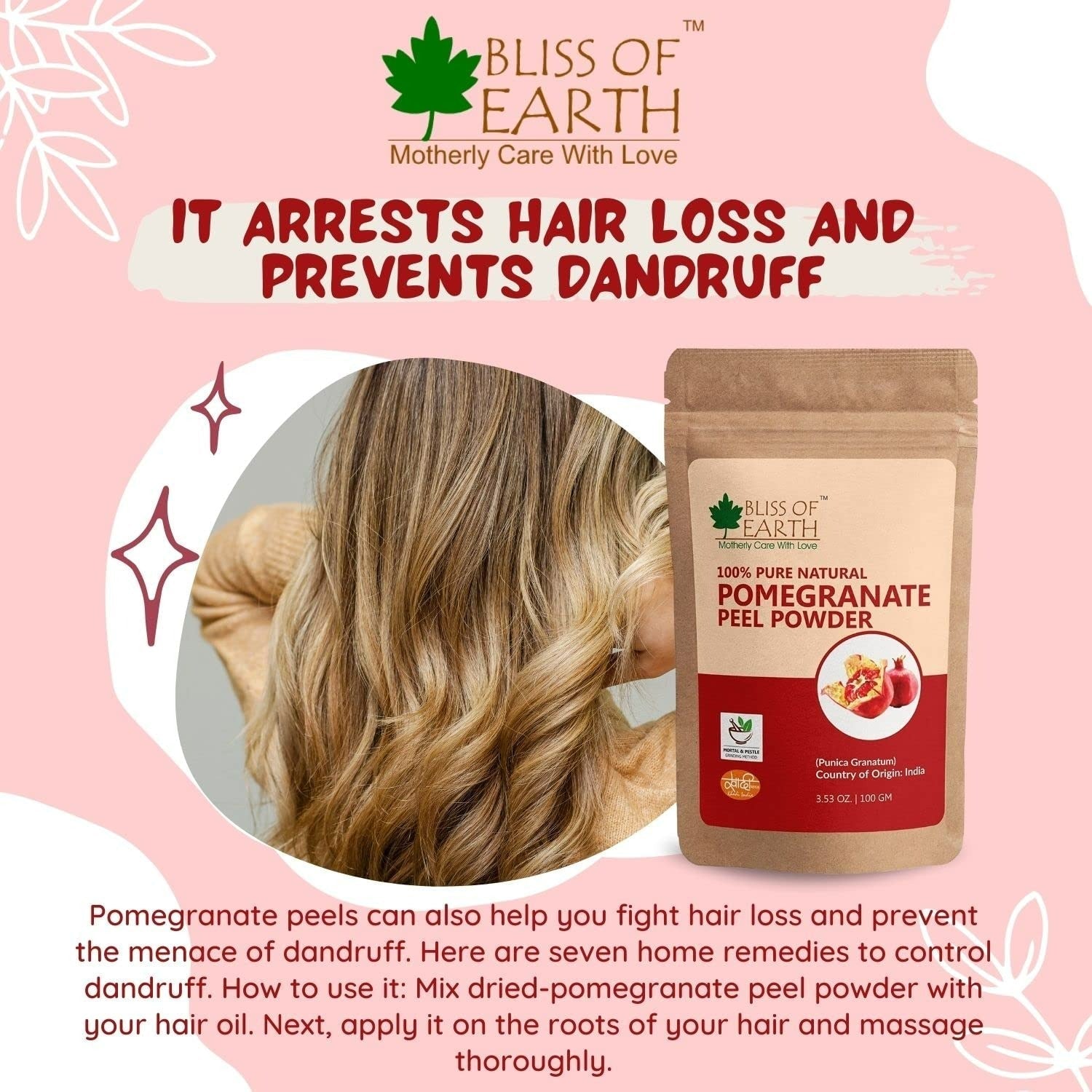 Bliss of Earth Certified Organic Pomegranate Peel Powder  Grab2Buy Bliss of Earth Grab2Buy