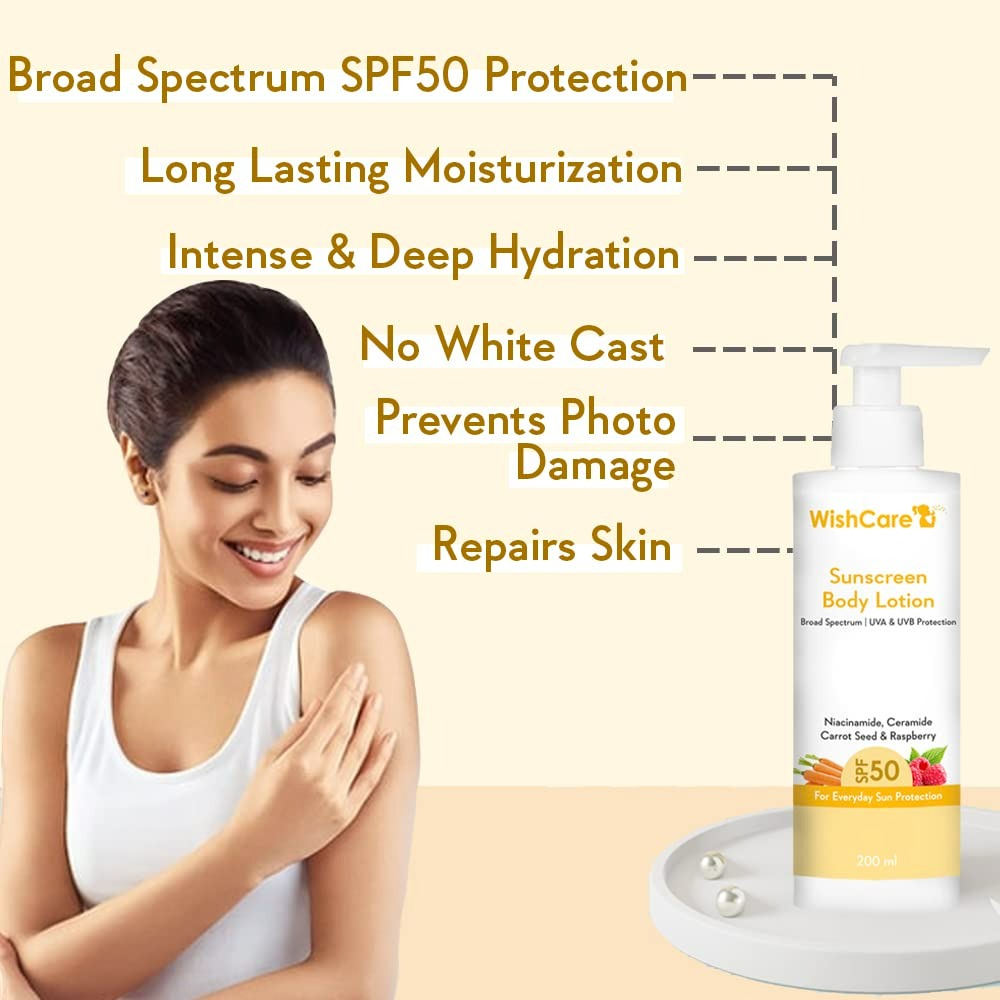 Wishcare Sunscreen Body Lotion SPF 50 - Grab2buy