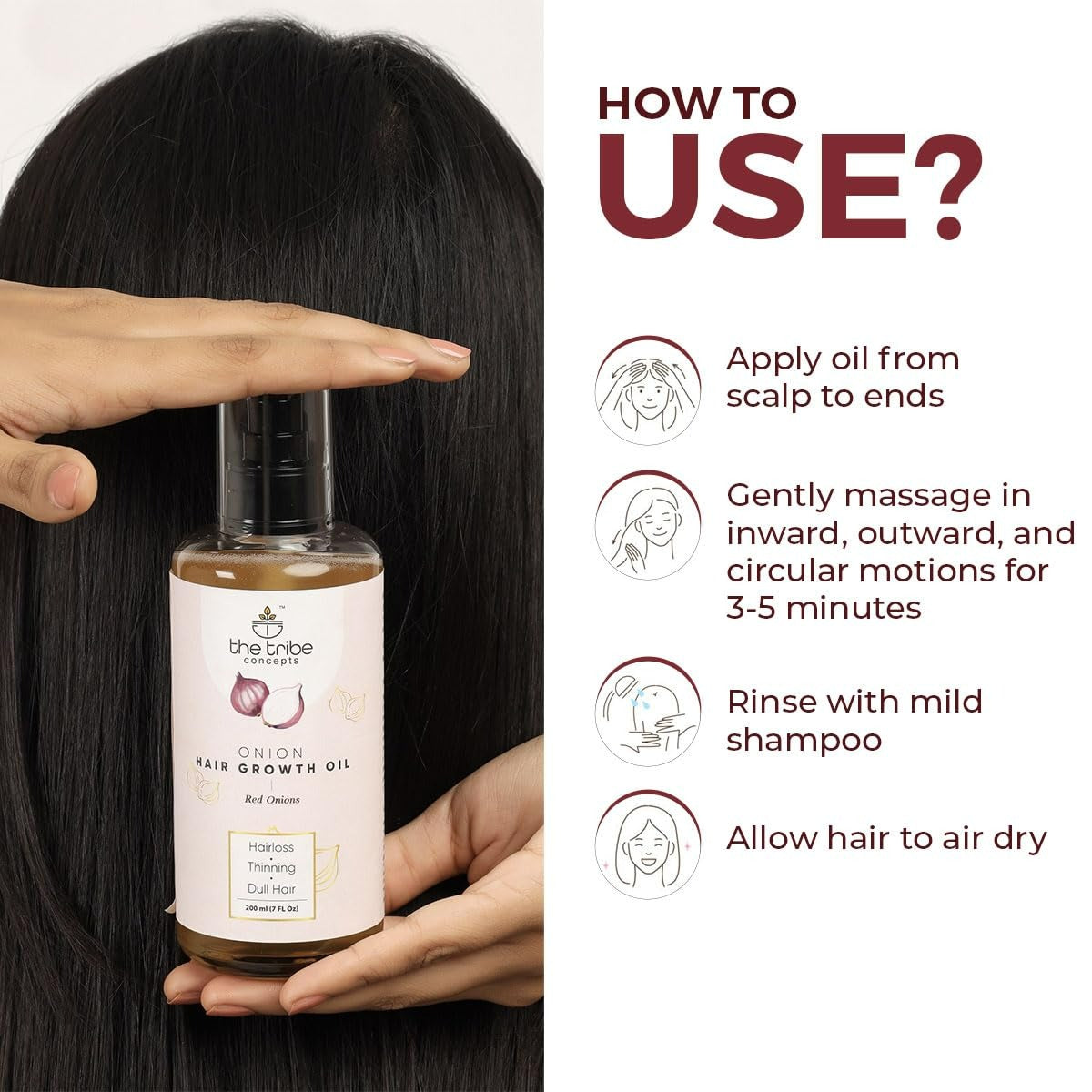 The Tribe Concepts Onion Hair Growth Oil  Grab2Buy The Tribe Concepts Grab2Buy
