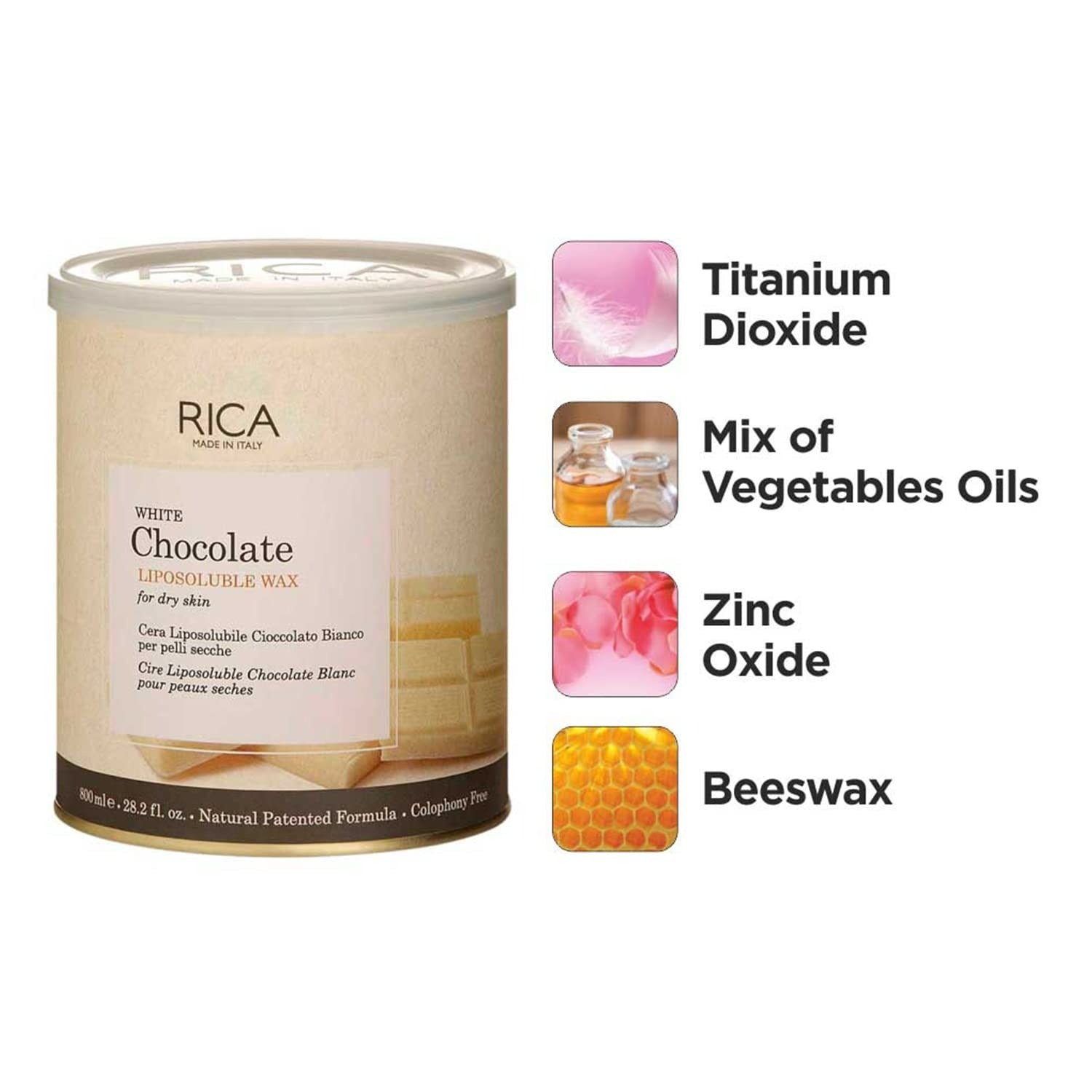 Rica White Chocolate Liposoluble Wax for Dry Skin - Grab2buy