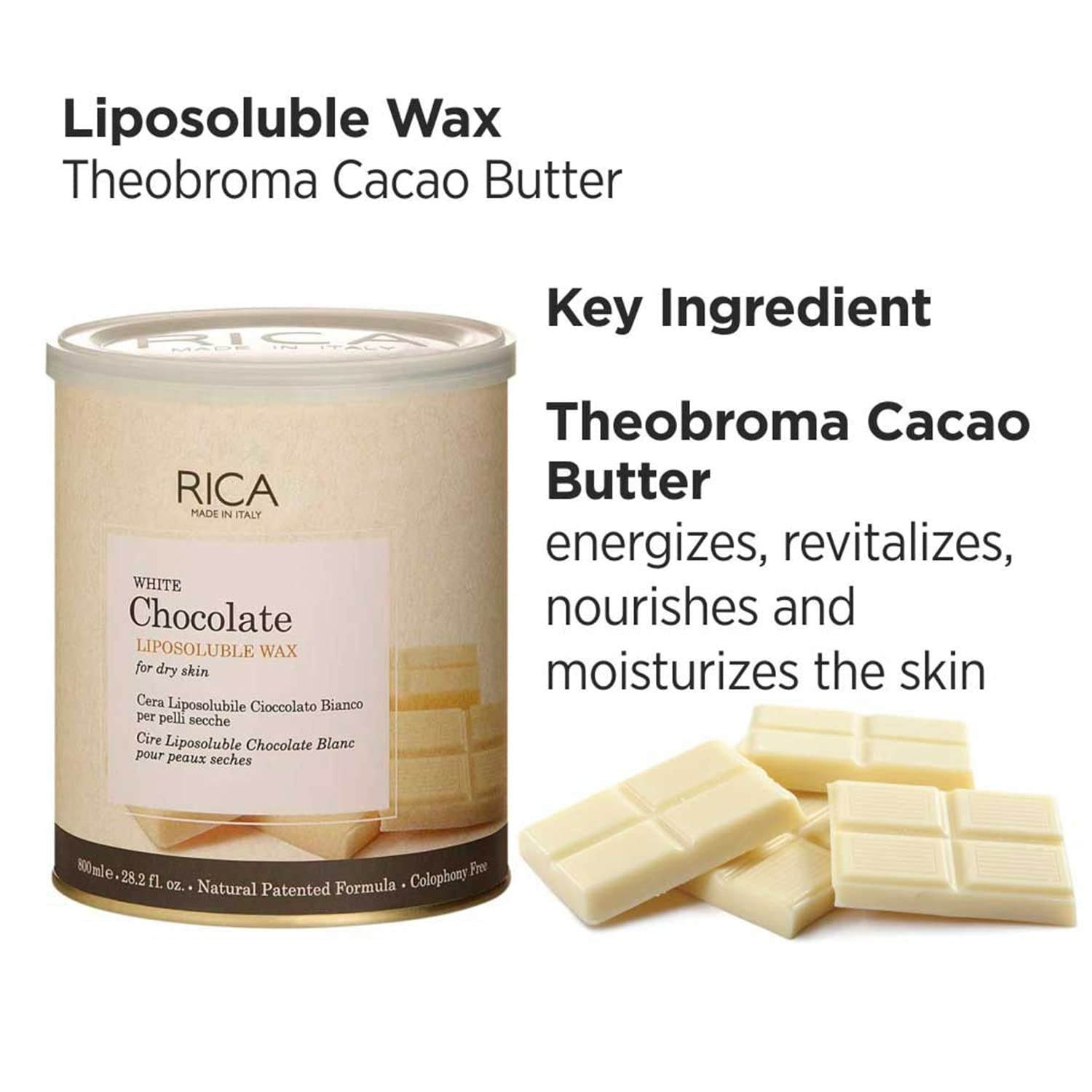 Rica White Chocolate Liposoluble Wax for Dry Skin - Grab2buy