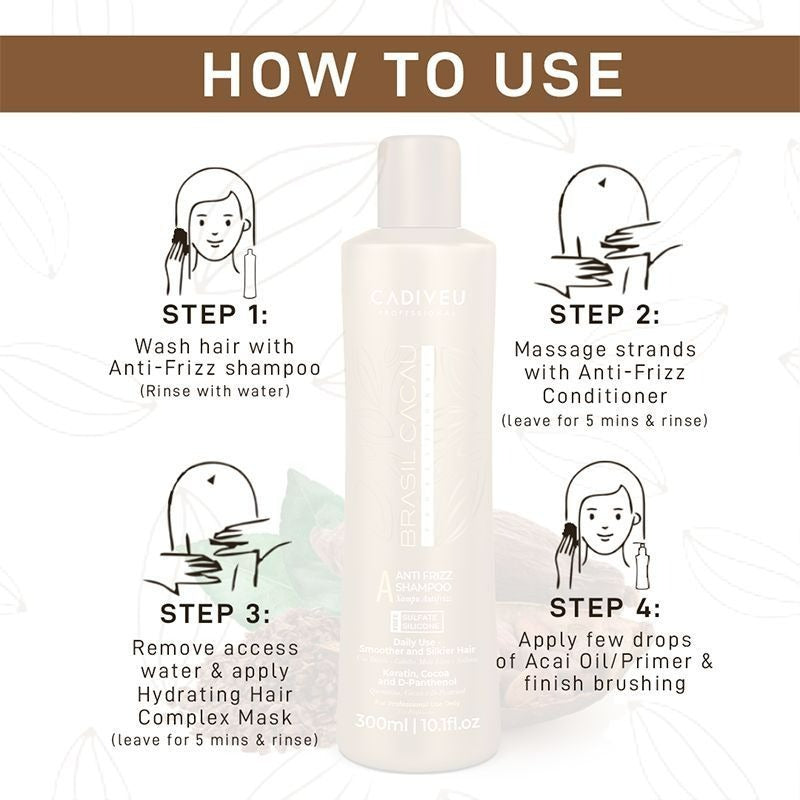 Cadiveu Brasil Cacau Anti Frizz Shampoo-Sulfate Free  Grab2Buy Cadiveu Grab2Buy