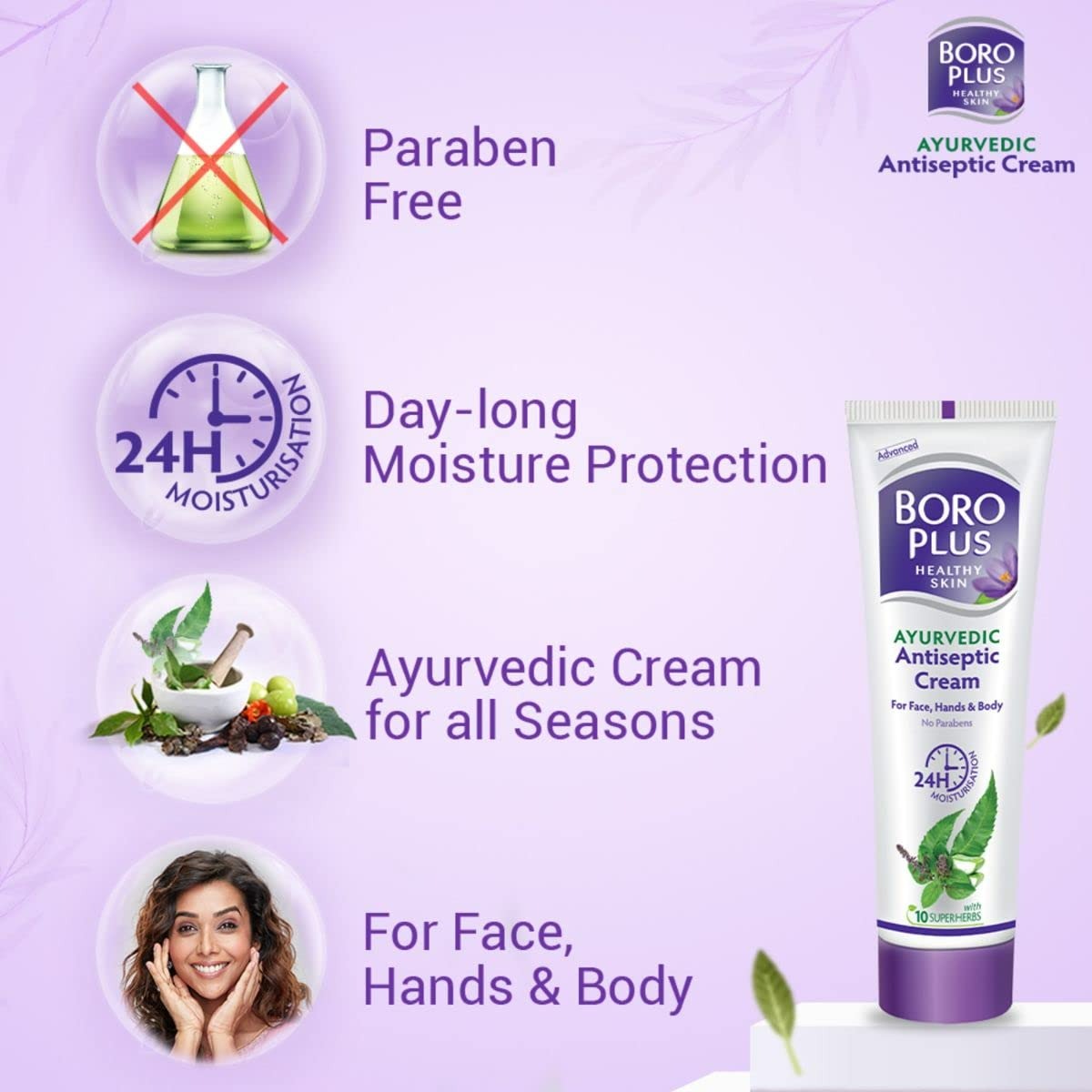 BoroPlus Ayurvedic Antiseptic Moisturisation Cream for Face, Hand & Body - Grab2buy