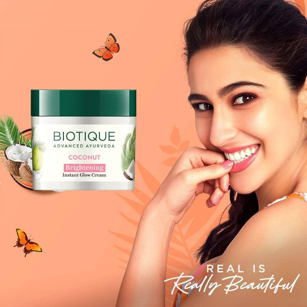 Biotique Advanced Ayurveda Bio Coconut Whitening & Brightening Cream  Grab2Buy Biotique Grab2Buy