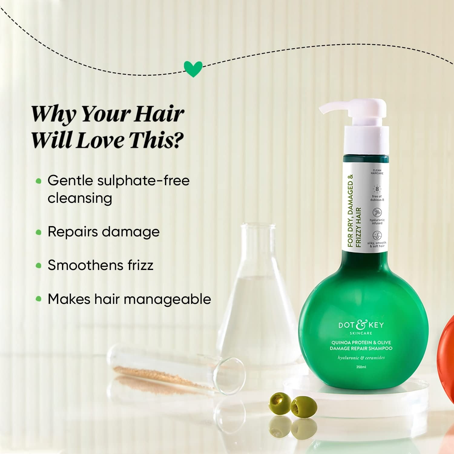 Dot & Key Quinoa Protein & Olive Damage Repair Shampoo