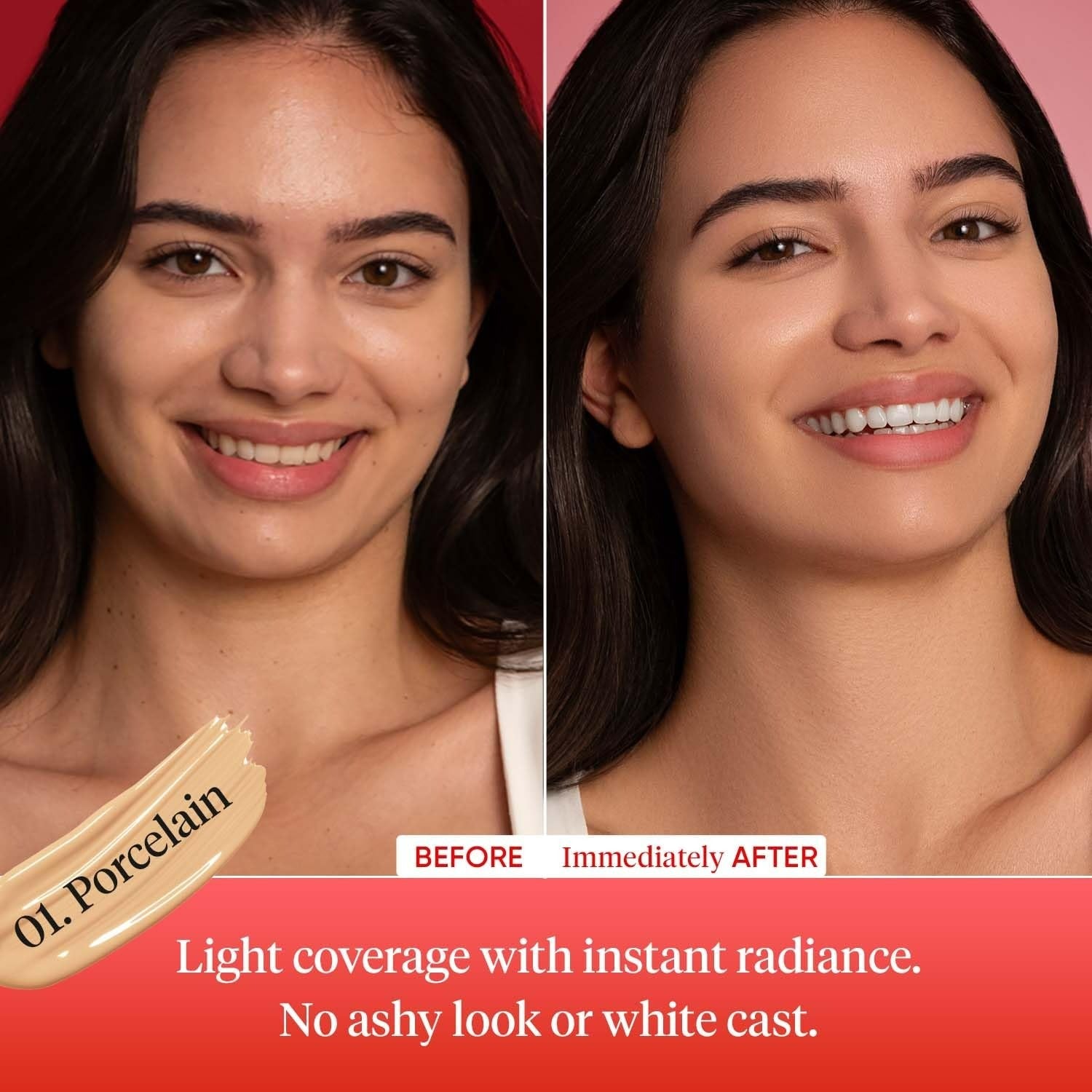 Dot & Key Strawberry Dew Tinted Sunscreen - 01 Porcelain - Grab2buy