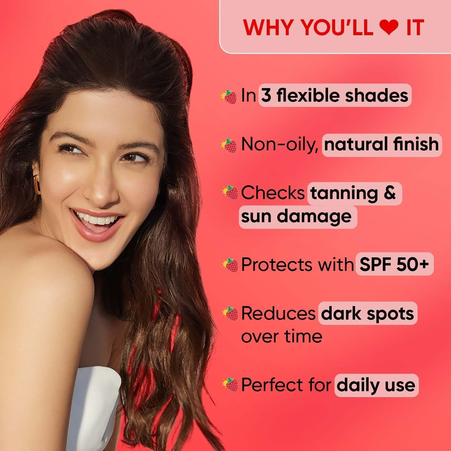 Dot & Key Strawberry Dew Tinted Sunscreen - 01 Porcelain - Grab2buy