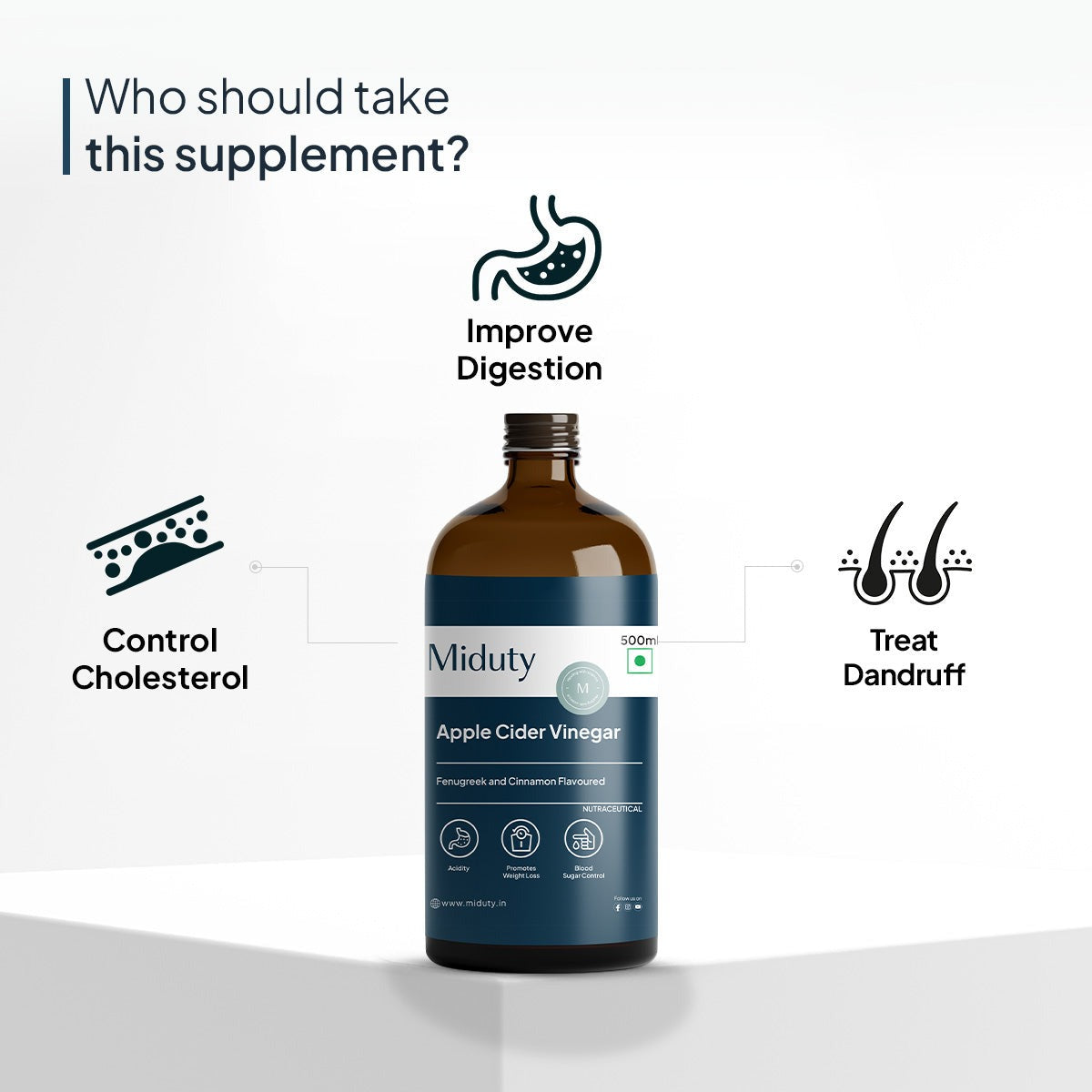 Miduty by Palak Notes Apple Cider Vinegar - Grab2buy