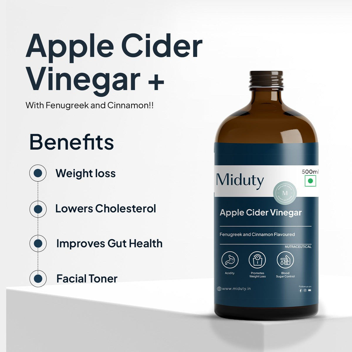 Miduty by Palak Notes Apple Cider Vinegar - Grab2buy