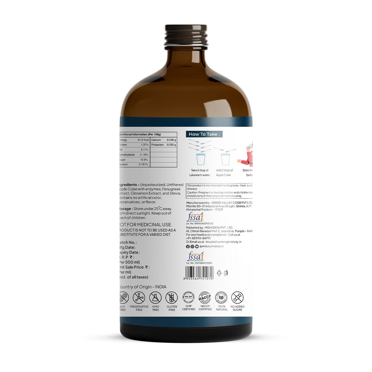 Miduty by Palak Notes Apple Cider Vinegar - Grab2buy