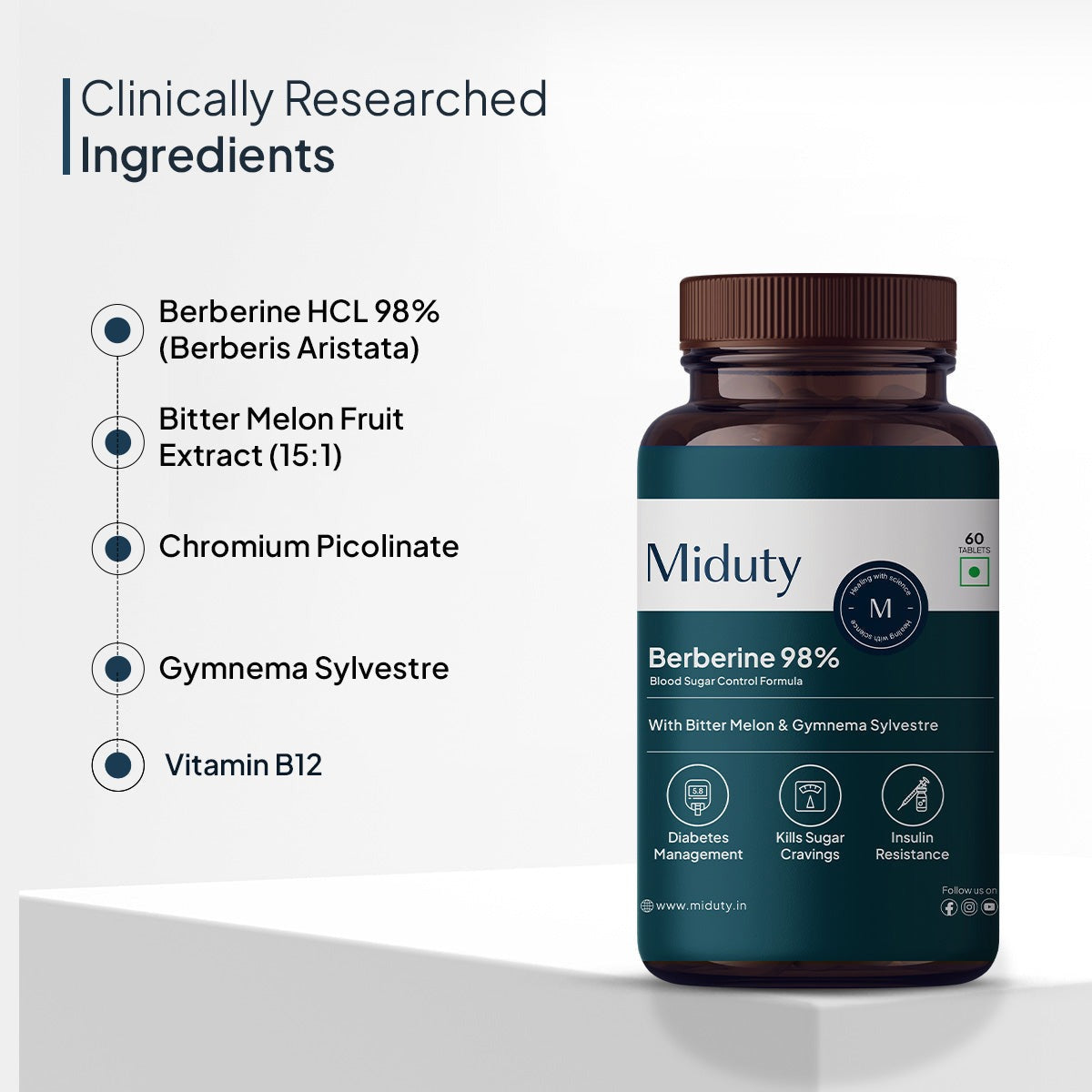 Miduty by Palak Notes Blood Sugar Control Tablets - Grab2buy