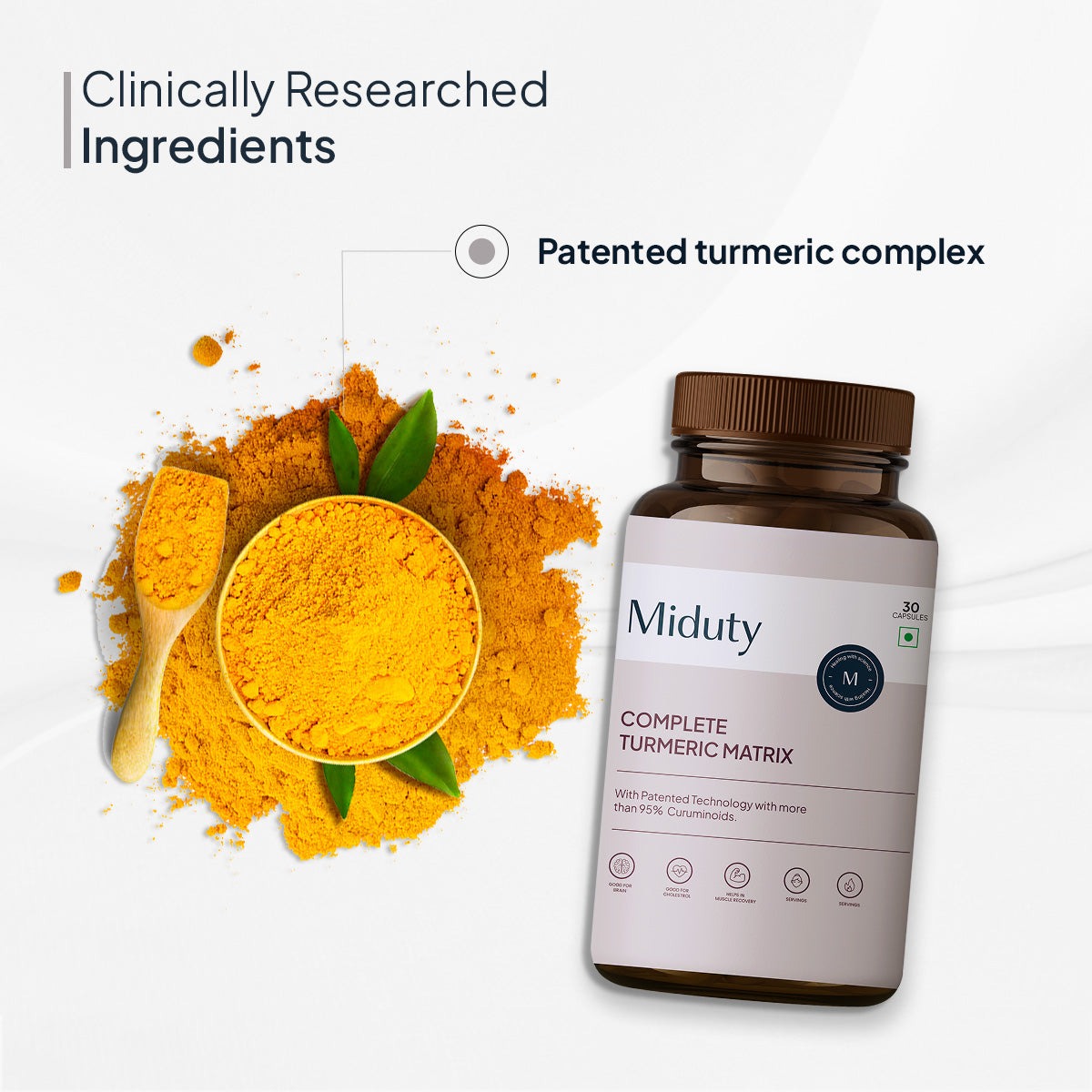 Miduty by Palak Notes Complete Turmeric Matrix Capsules 